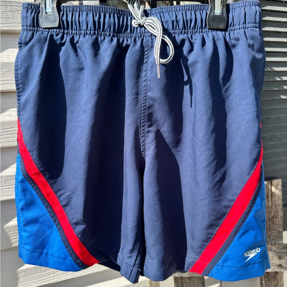 Speedo Men's Blue and Red Shorts